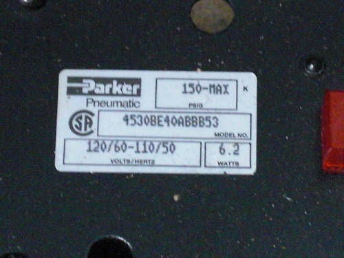 PARKER PNEUMATIC VALVE  4530BE40ABBB53 *NEW NO BOX*