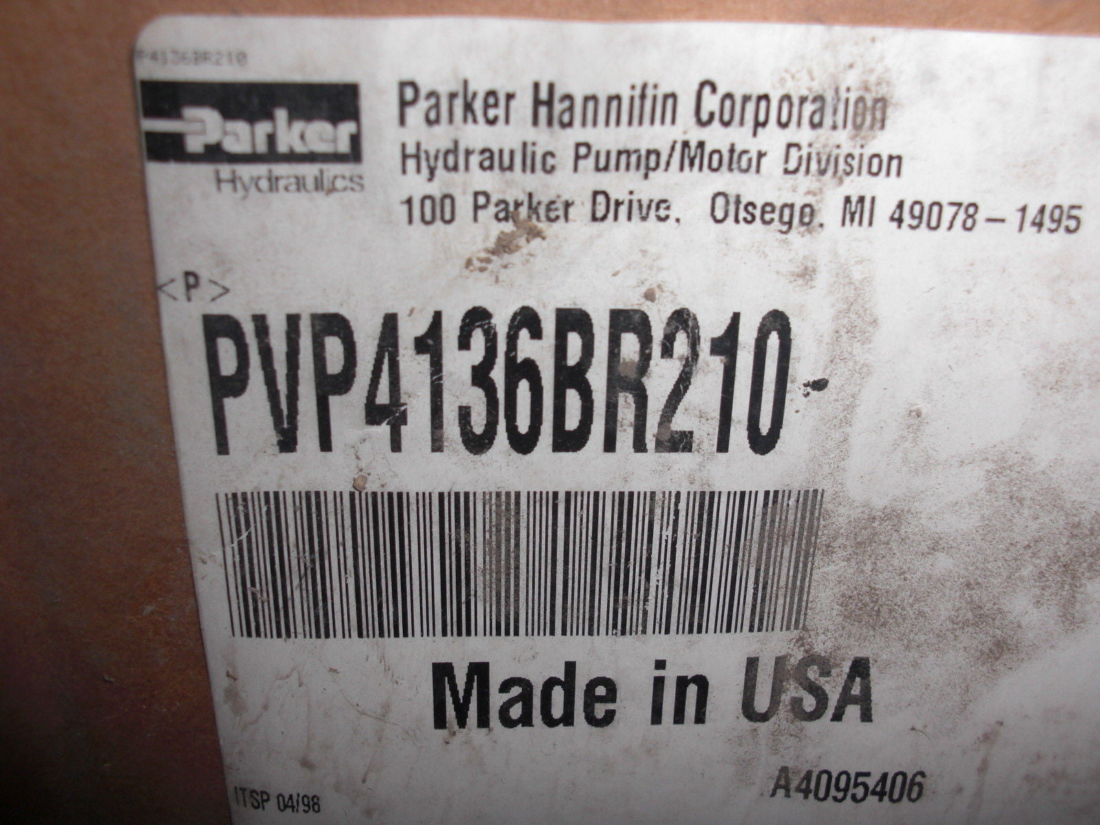 PARKER PVP4136BR210  *NEW IN THE BOX*