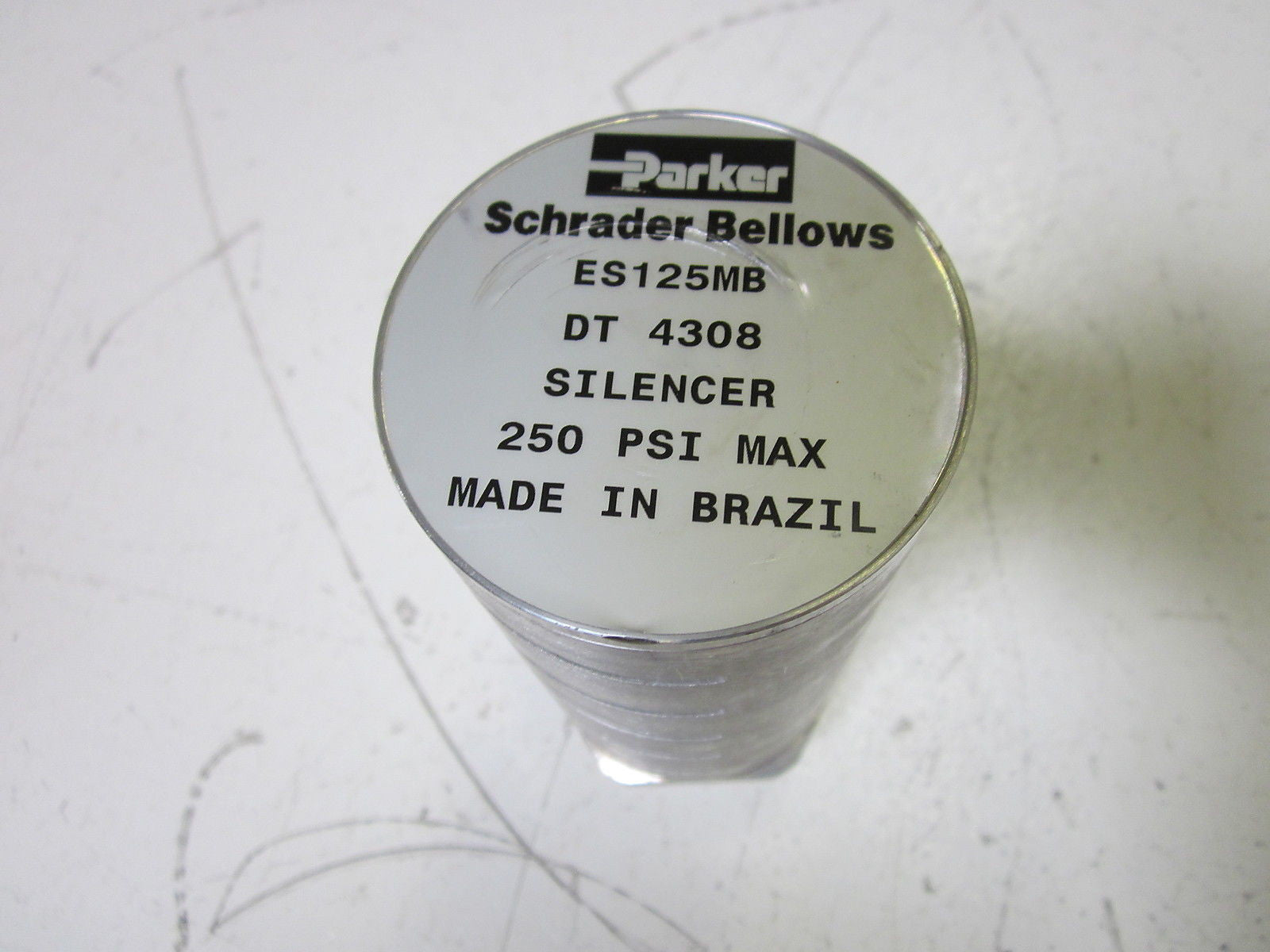 PARKER SCHRADER BELLOWS ES125MB PNEUMATIC AIR MUFFLER *USED*