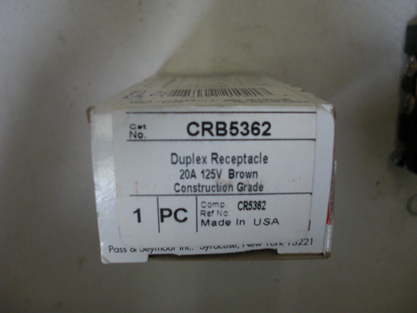 PASS & SEYMOUR LEGRAND CRB5362 *NEW IN THE BOX*