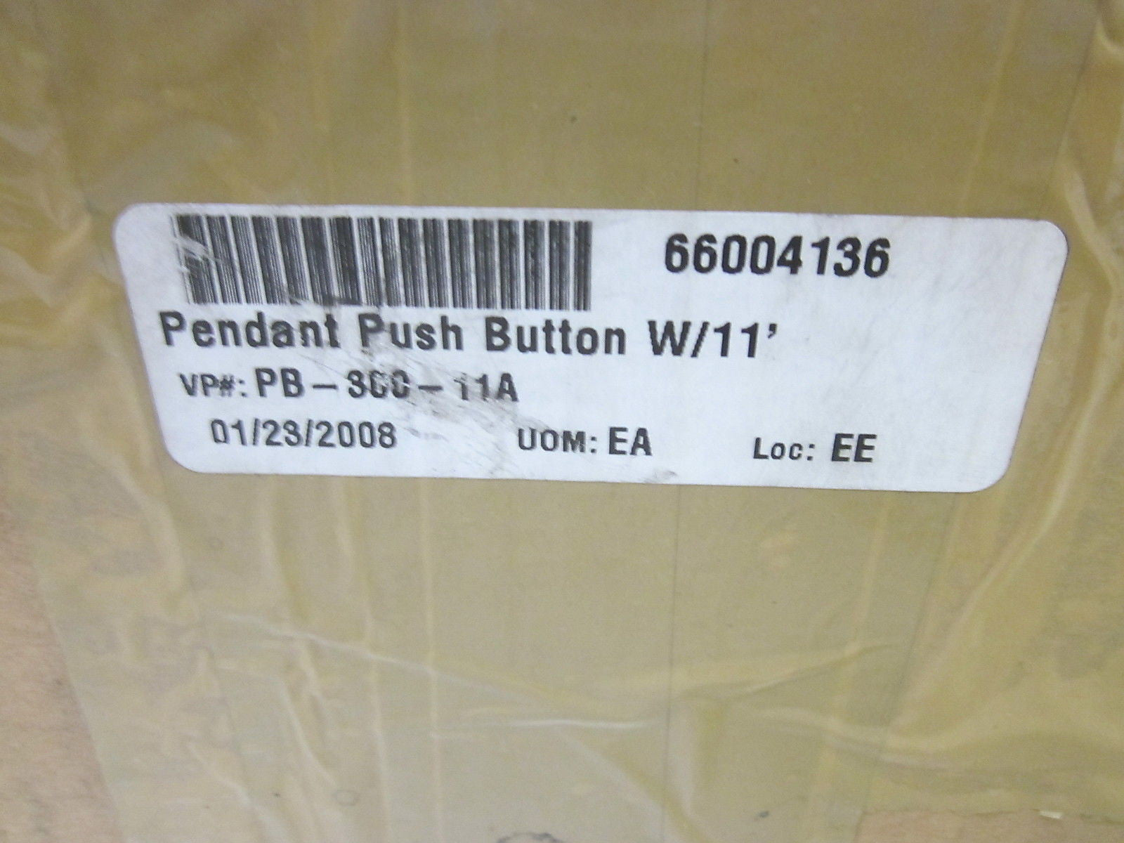 PB-300-11A PENDANT PUSHBUTTON W/11' *USED*