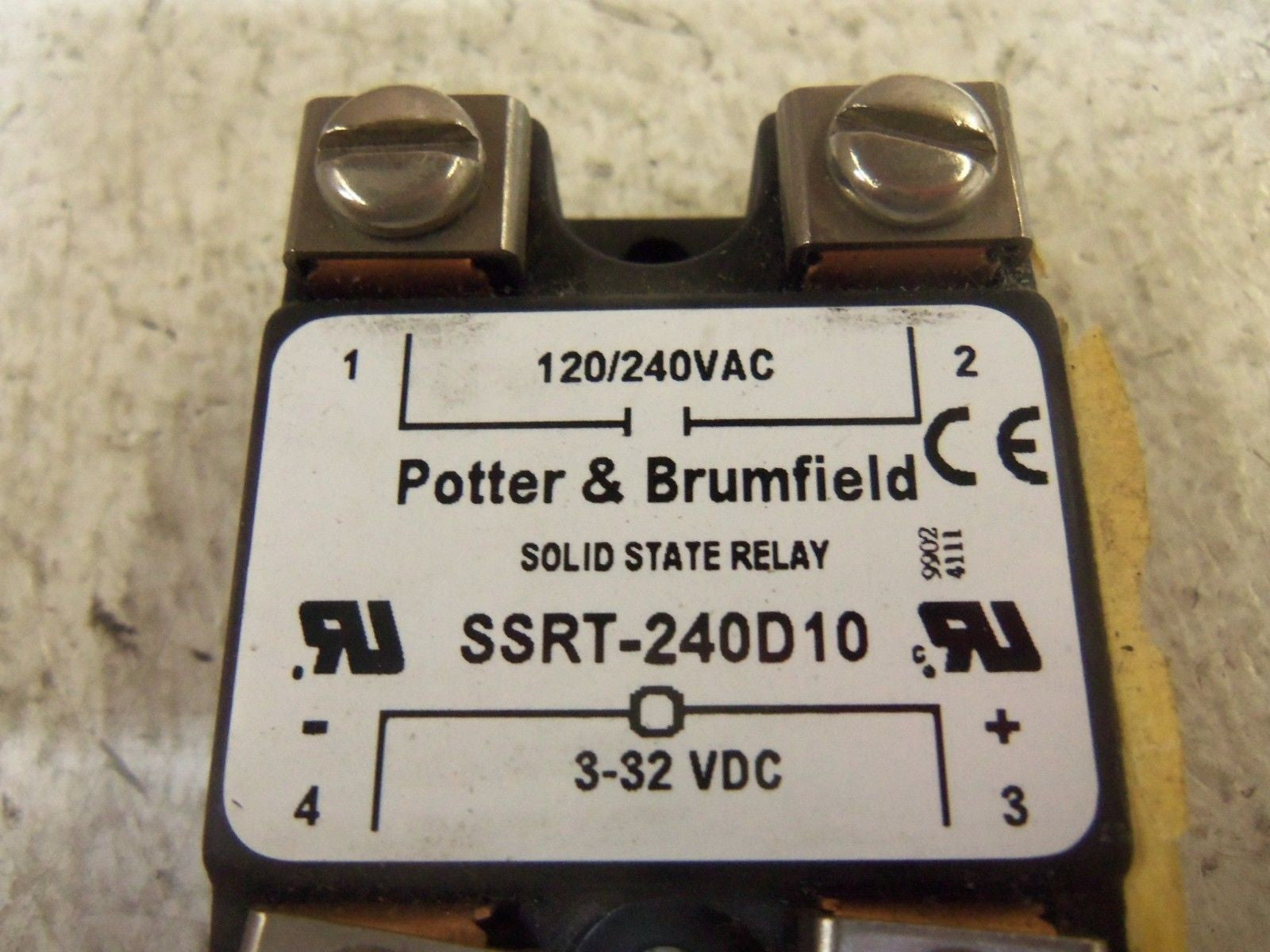 POTTER & BRUMFIELD SSRT-240D10 SOLID STATE RELAY *USED*