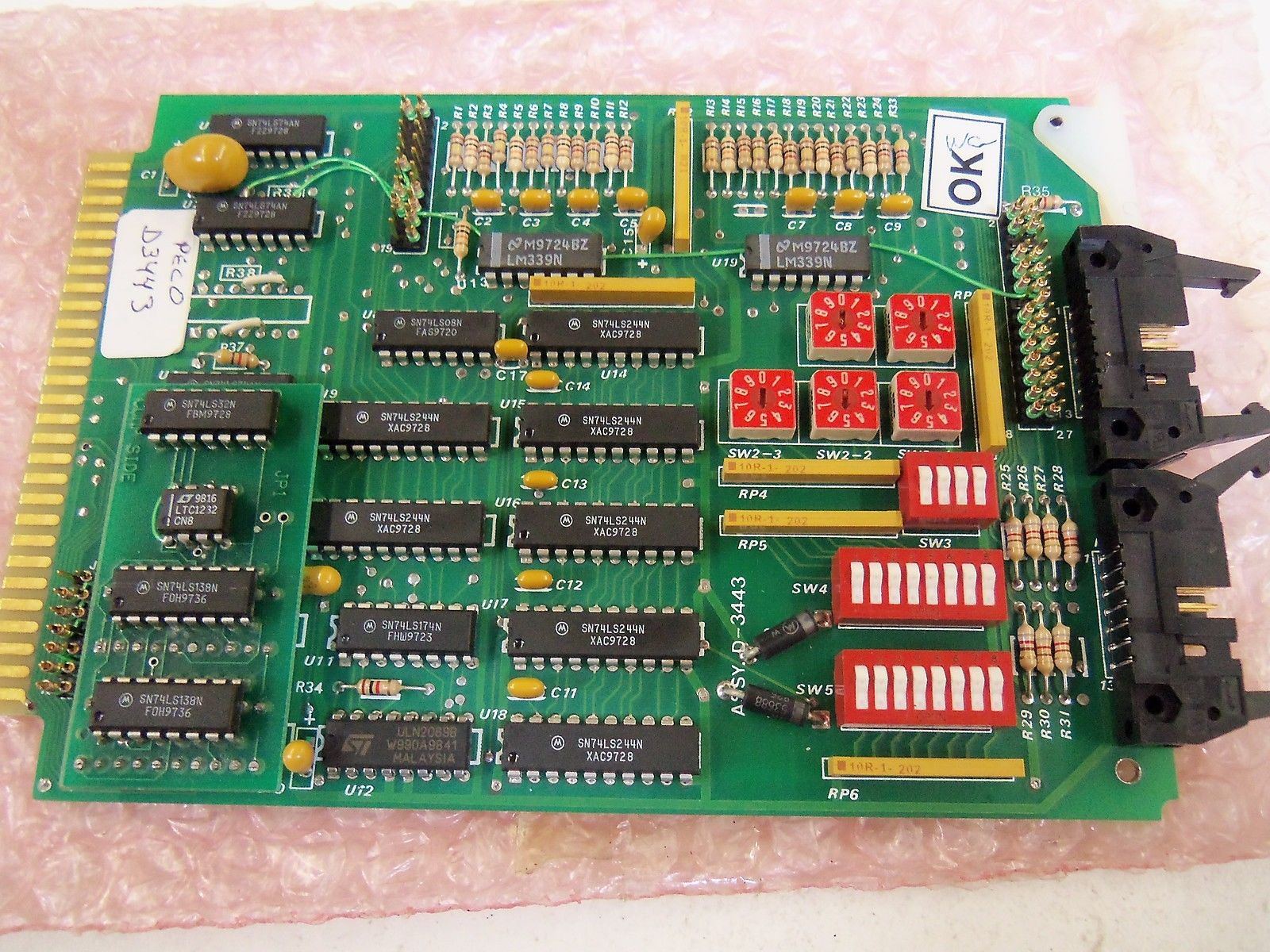 PECO D-3443 PC BOARD CONTROL *USED*