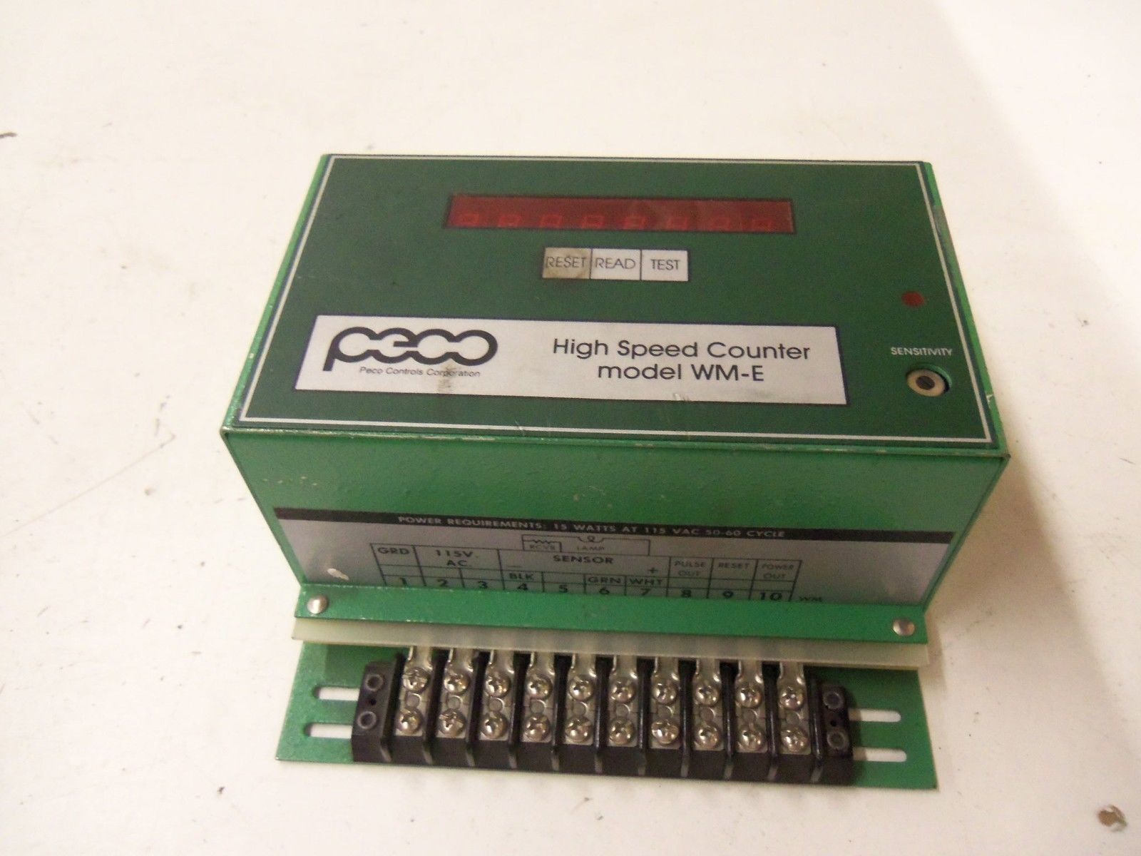 PECO HIGH SPEED COUNTER MODEL WM-E C3678-4146 *USED*