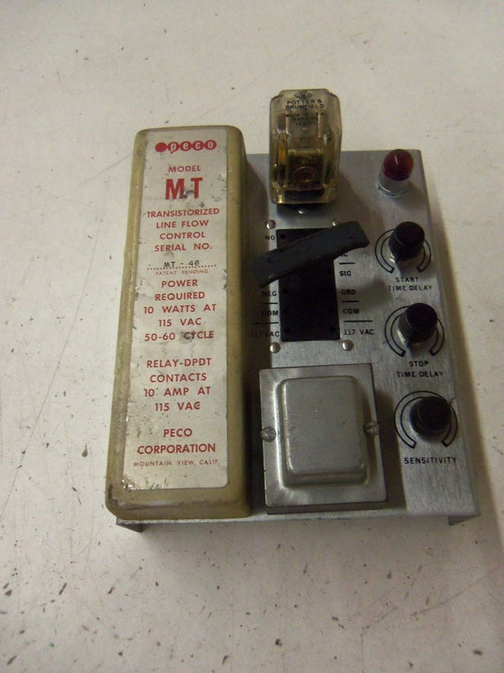 PECO TRANSISTORIZED LINE FLOW CONTROL MODEL MT *USED*
