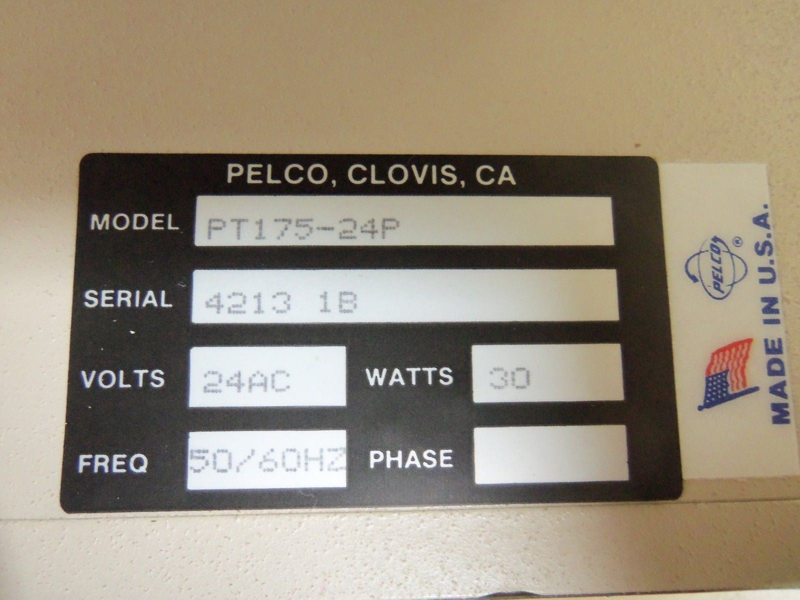 PELCO PT175-24P PAN TILT *NEW NO BOX*