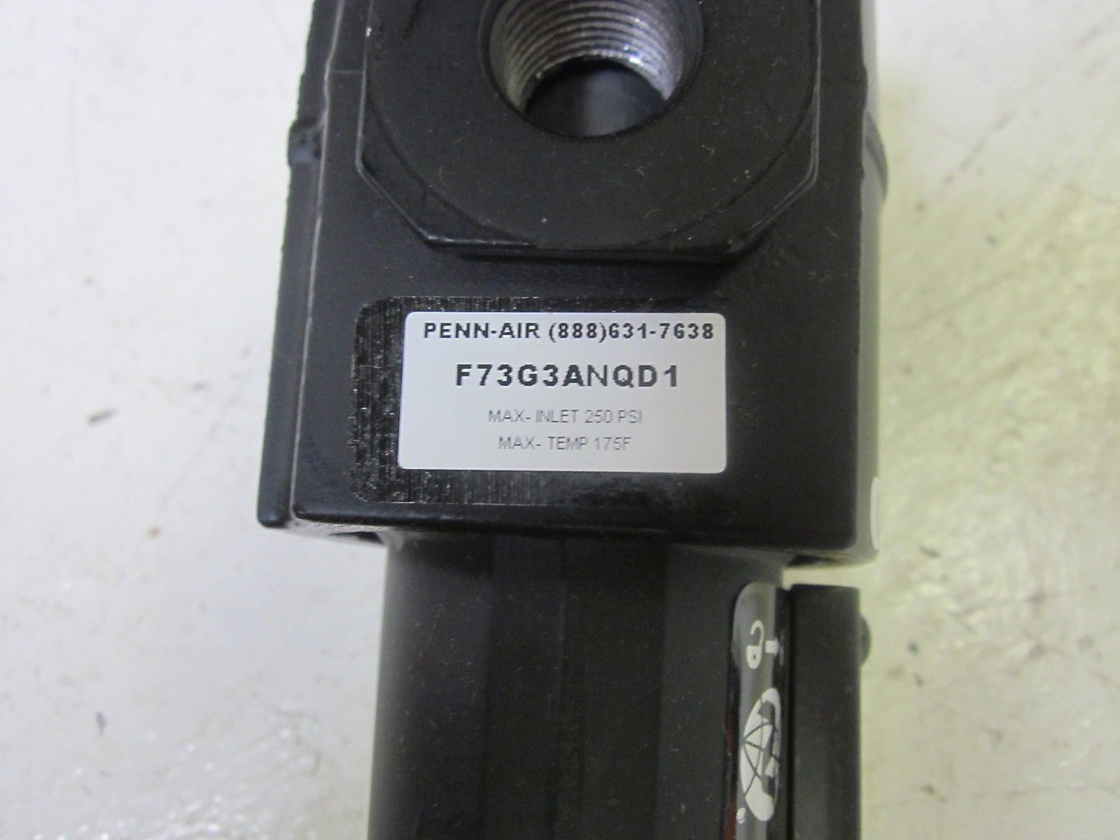 PENN-AIR F73G3ANQD1 FILTER 250PSI  *USED*