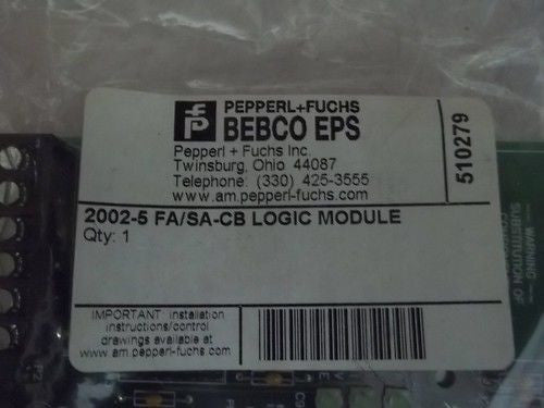 PEPPERL+FUCHS 2002-5 FA/SA-CB LOGIC MODULE *NEW*