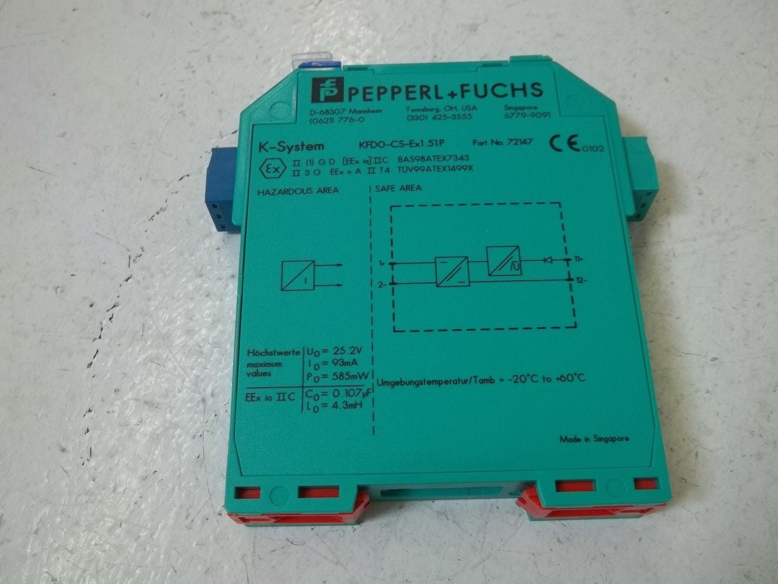 PEPPERL+FUCHS KFD0-CS-EX1.51P FIRE DETECTOR *NEW IN BOX*