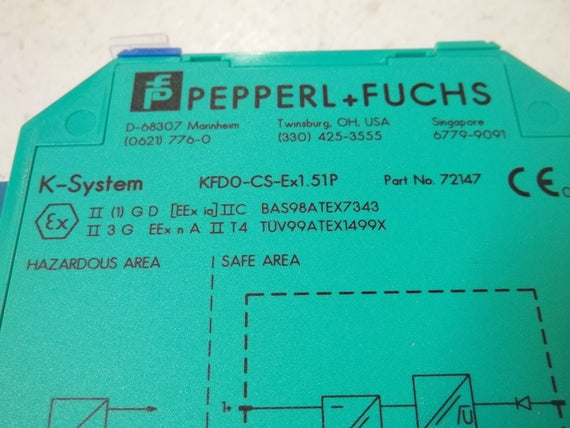 PEPPERL+FUCHS KFD0-CS-EX1.51P FIRE DETECTOR *NEW IN BOX*