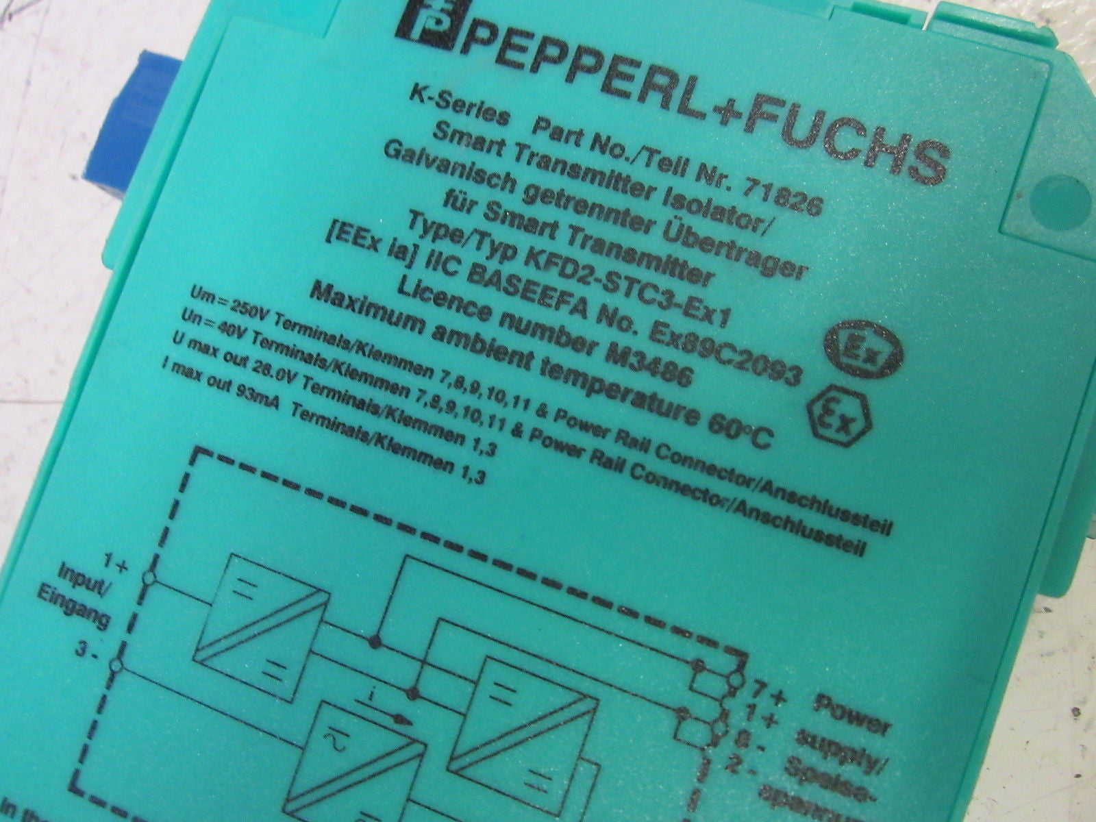 PEPPERL+FUCHS KFD2-STC3-EX1 SMART TRANSMITTER 24VDC *USED*