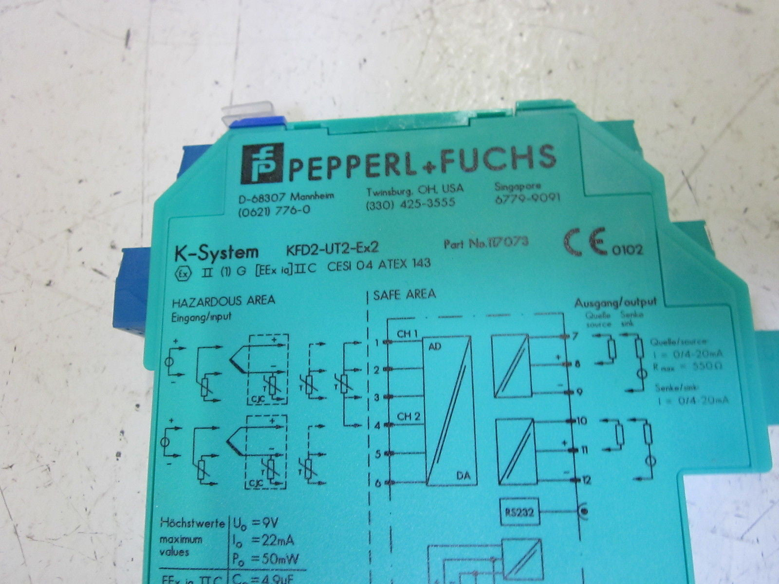 PEPPERL+FUCHS KFD2-UT2-EX2 UNIVERSAL TEMP CONV-PROG  *NEW IN BOX*