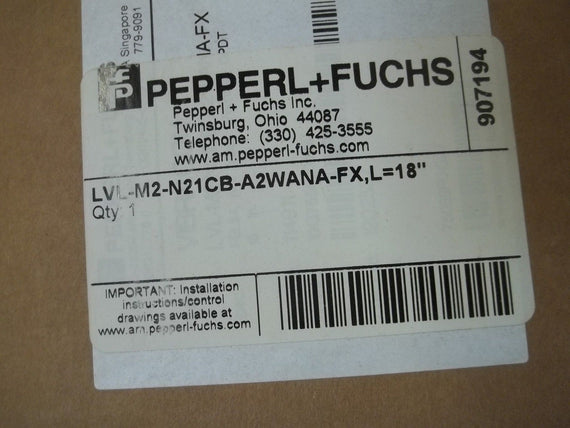 PEPPERL+FUCHS LVL-M2-N21CB-A1WANA-FX,L=18" *NEW IN BOX*