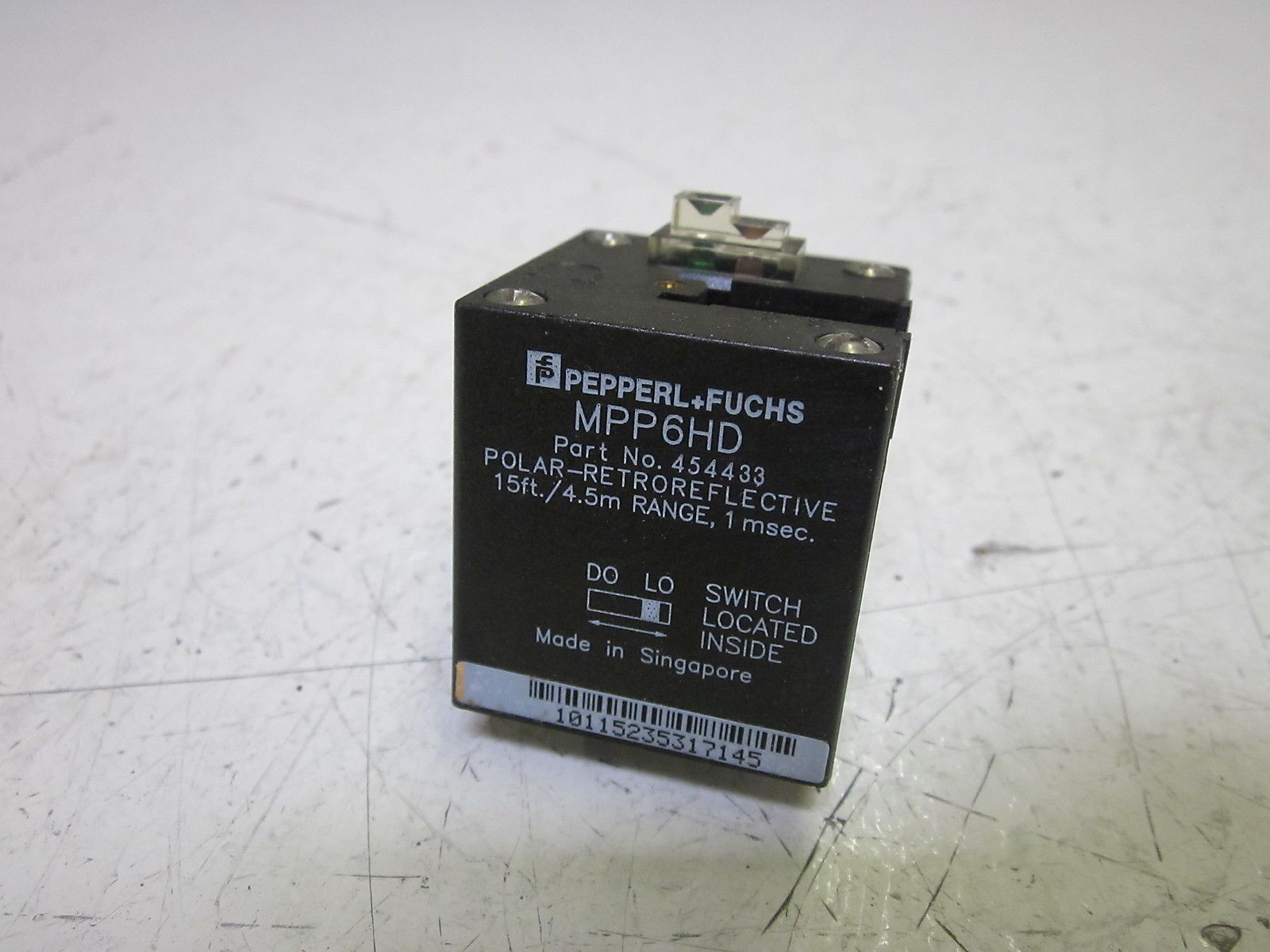 PEPPERL+FUCHS MPP6HD PART NO.454433 POLAR-RETROREFLECTIVE SENSOR 15FT*USED*