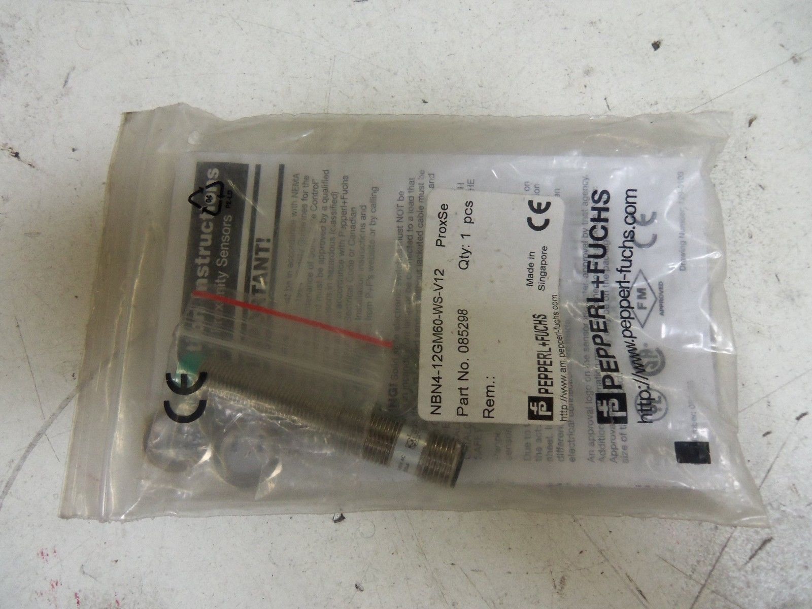 PEPPERL+FUCHS NBN4-12GM60-WS-V12 PROXIMITY SENSOR *NEW IN FACTORY BAG*