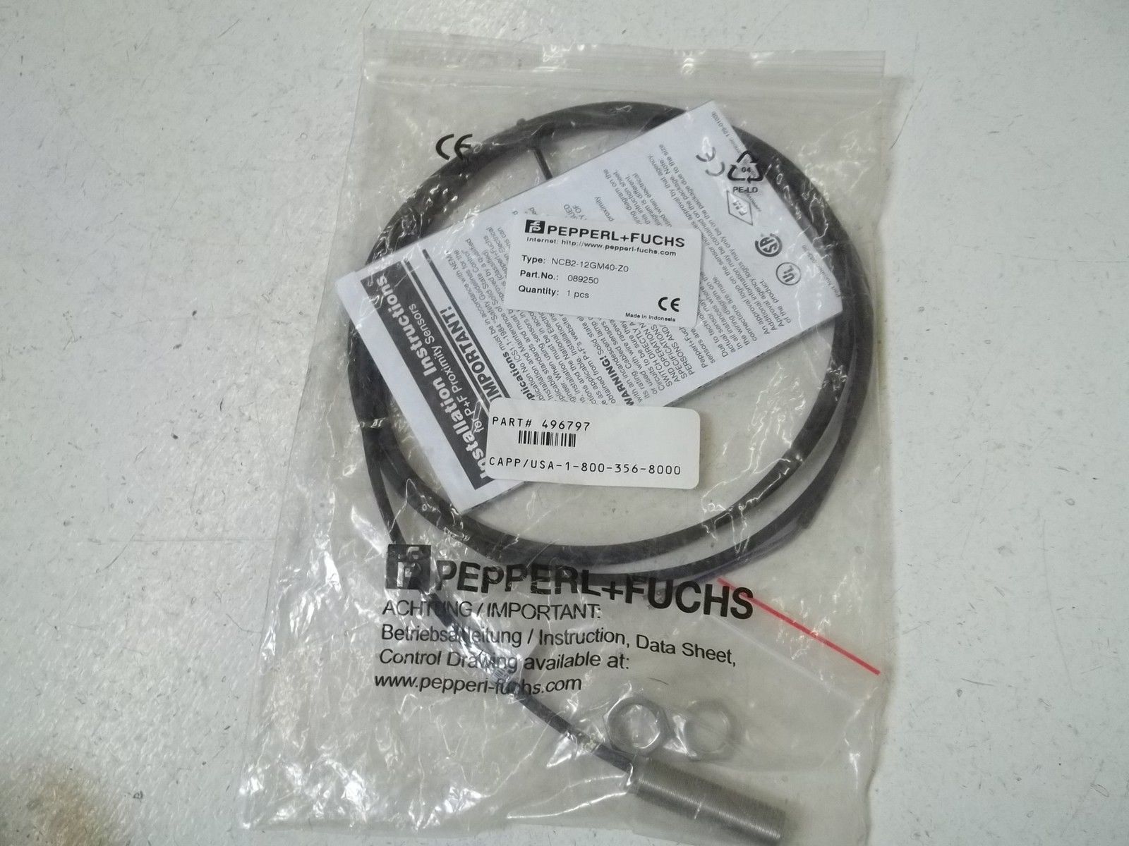 PEPPERL+FUCHS NCB2-12GM40-Z0 PROXIMITY SENSOR * NEW IN A FACTORY BAG *