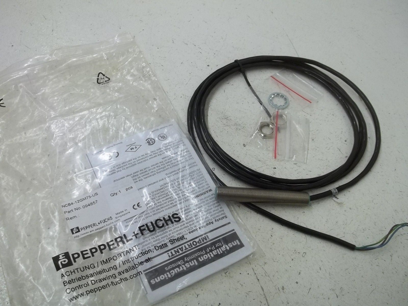 PEPPERL+FUCHS NCB4-12GM75-US PROXIMITY SENSOR *USED*