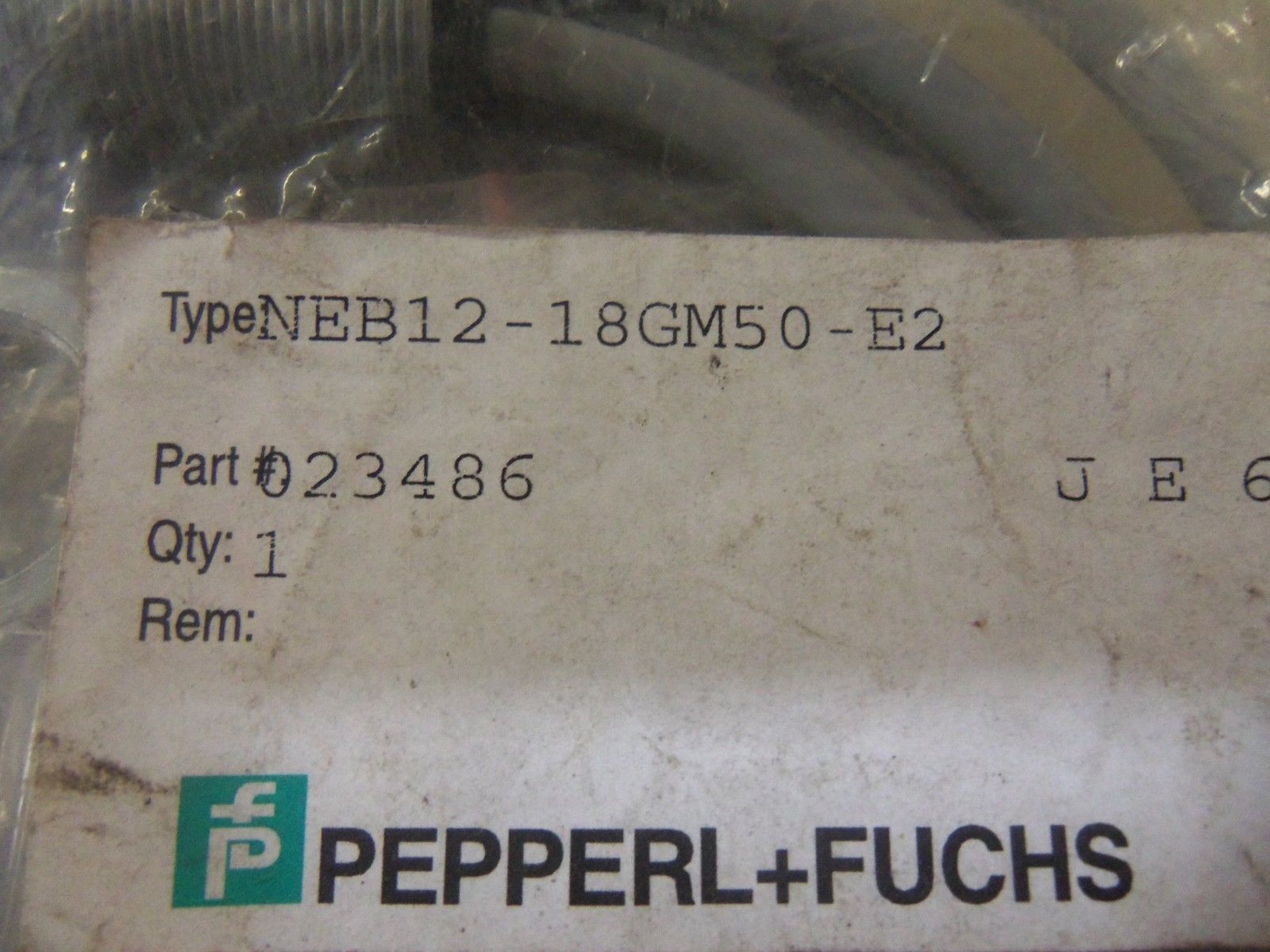 PEPPERL+FUCHS NEB12-18GM50-E2 PROXIMITY SENSOR *NEW IN FACTORY BAG*