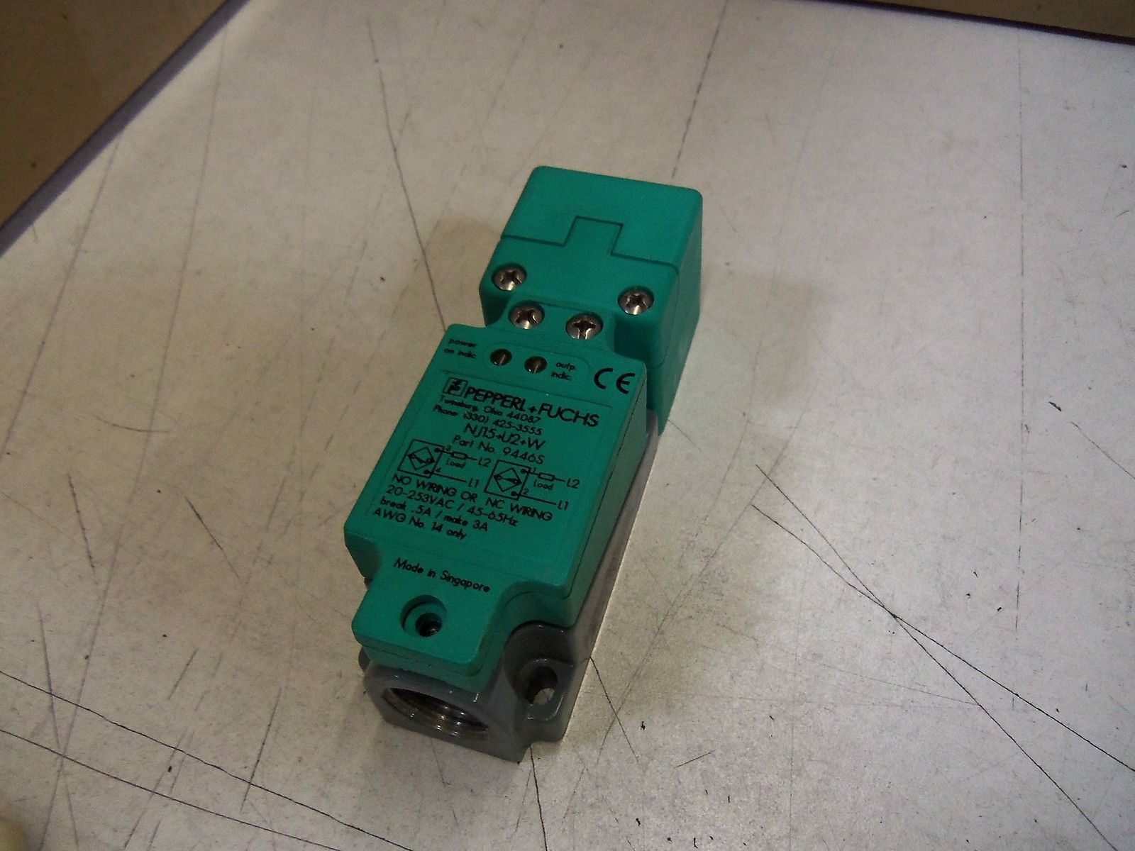 PEPPERL+FUCHS NJ15+U2+W INDUCTIVE AC SENSOR *USED*