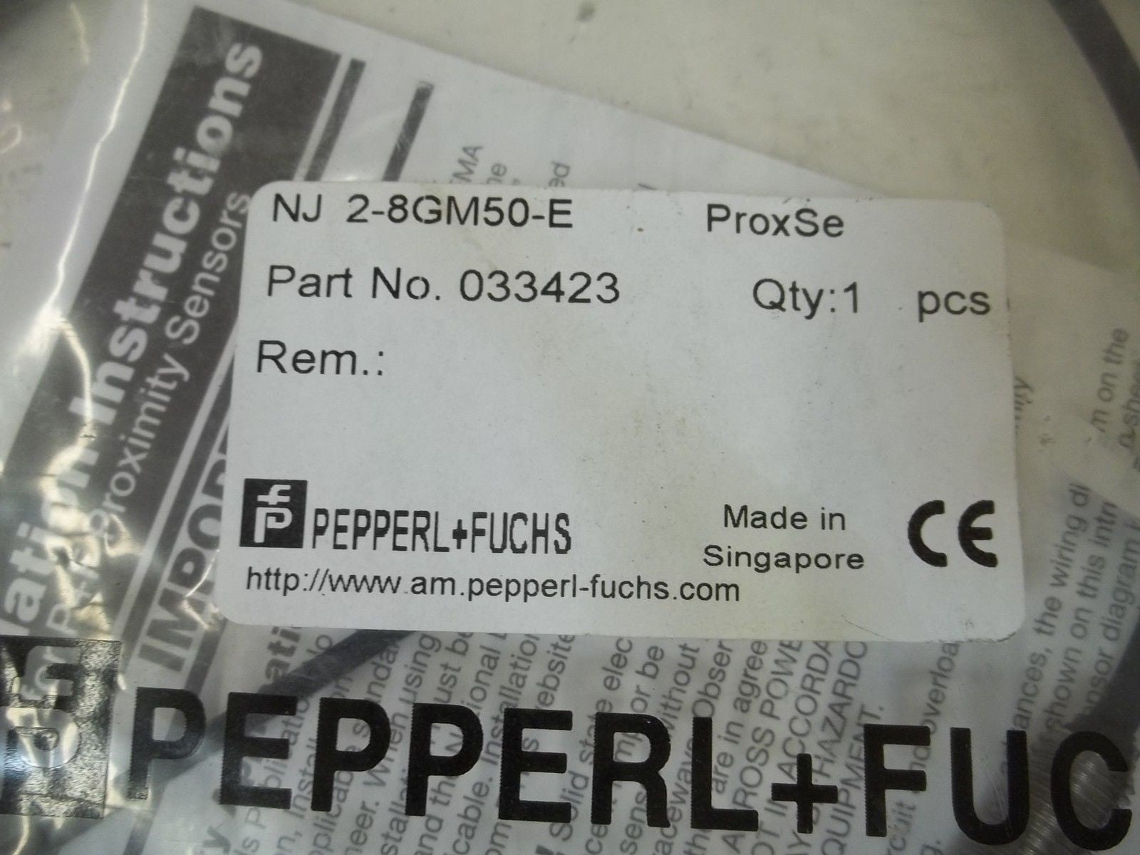 PEPPERL+FUCHS NJ2-8GM50-E INDUCTIVE SENSOR *USED*