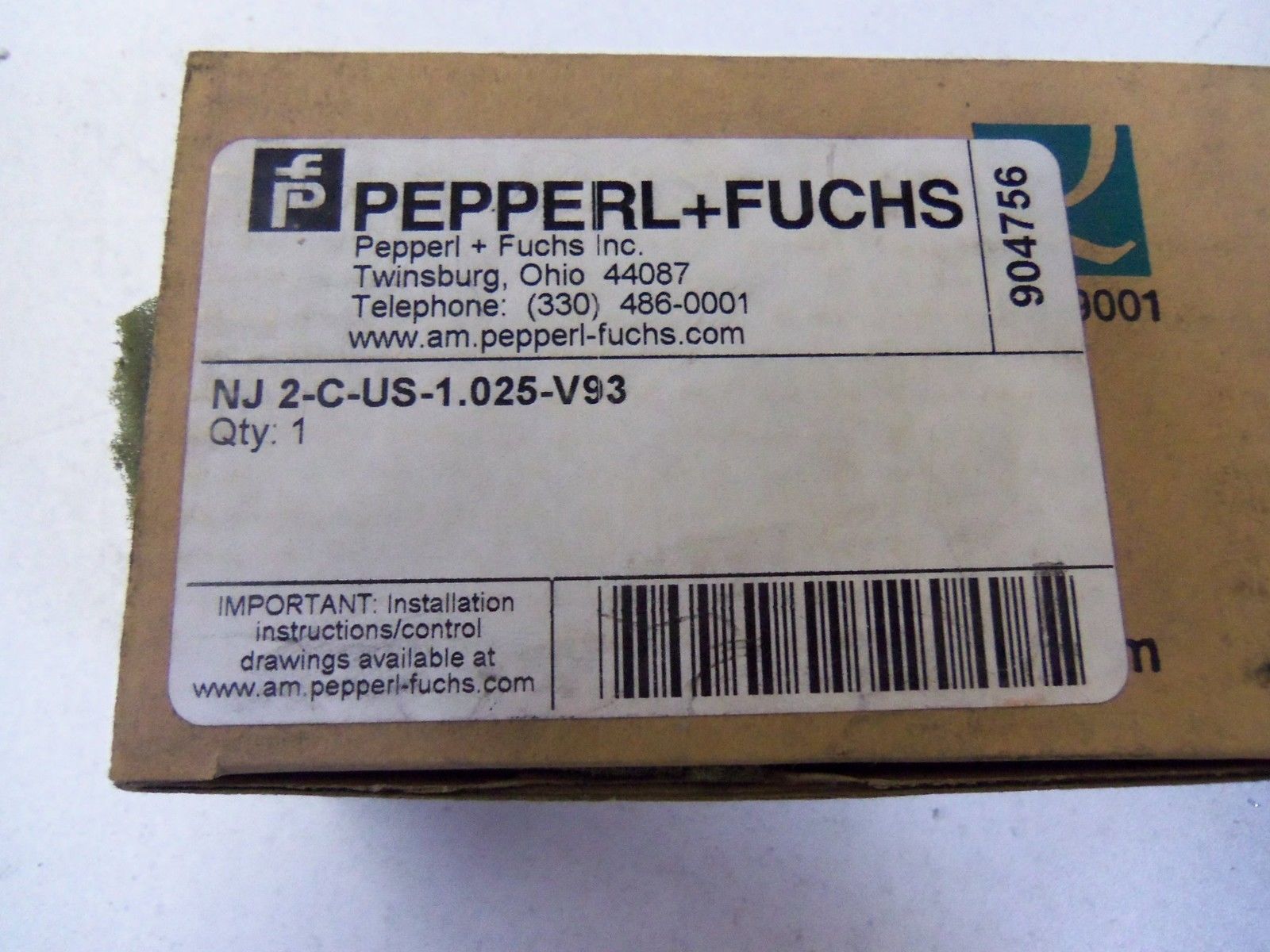 PEPPERL+FUCHS NJ 2-C-US-1.025-V93 *NEW IN BOX*