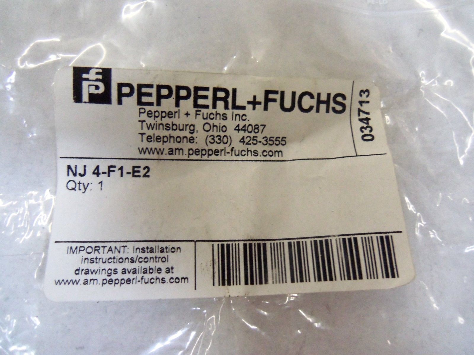 PEPPERL+FUCHS NJ 4-F1-E2 *NEW IN FACTORY BAG*
