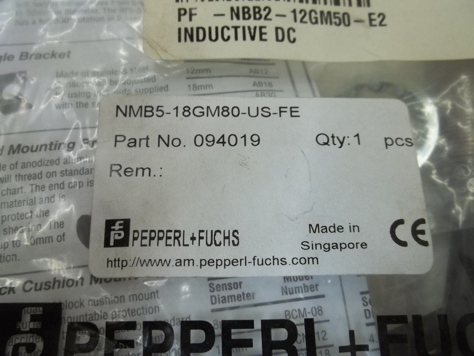 PEPPERL+FUCHS NMB5-18GM80-US-FE PROXIMITY SWITCH *NEW IN FACTORY BAG*