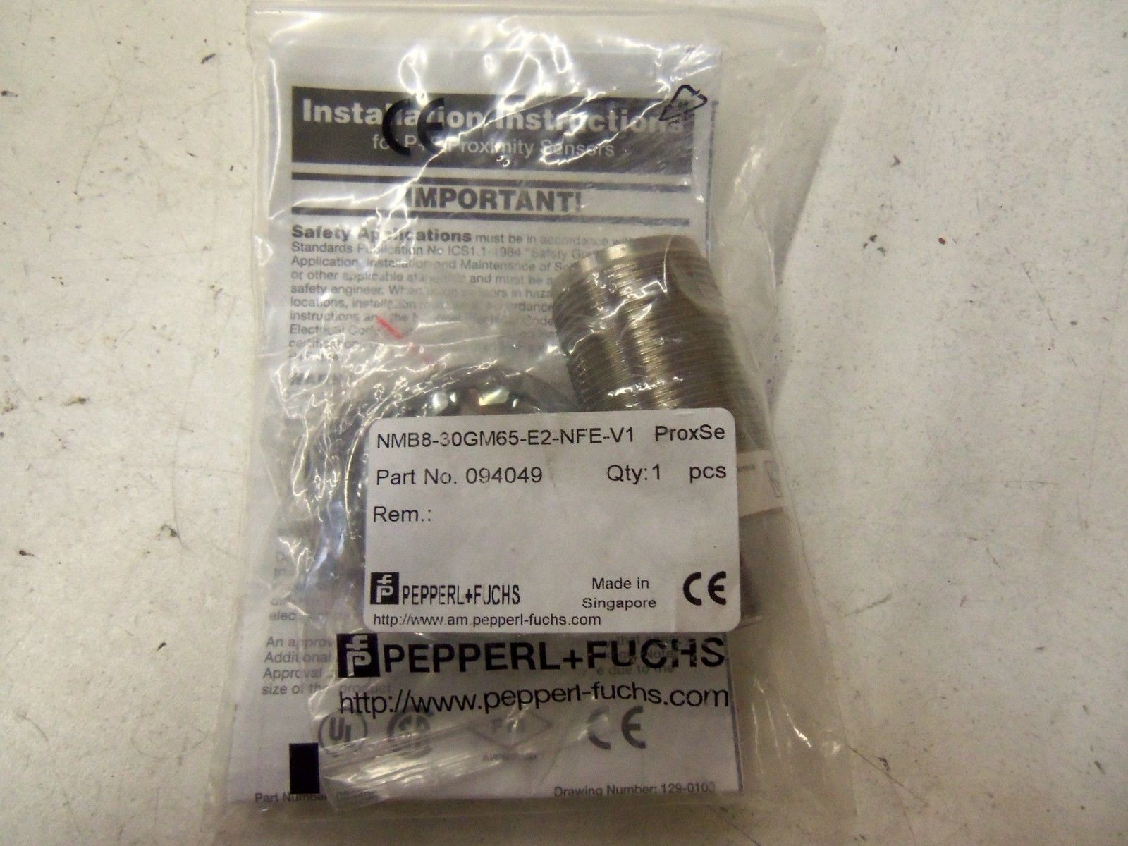 PEPPERL+FUCHS NMB8-30GM65-E2-NFE-V1 PROXIMITY SWITCH *NEW IN FACTORY BAG*
