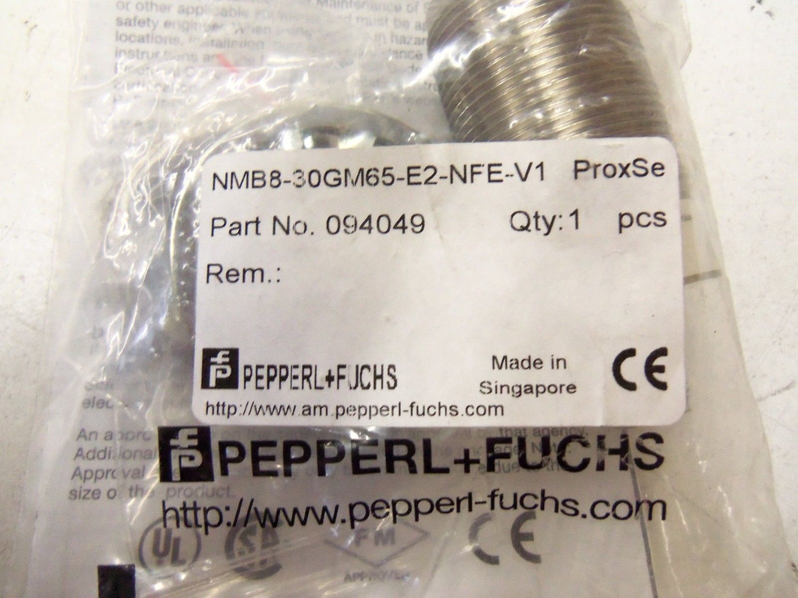 PEPPERL+FUCHS NMB8-30GM65-E2-NFE-V1 PROXIMITY SWITCH *NEW IN FACTORY BAG*