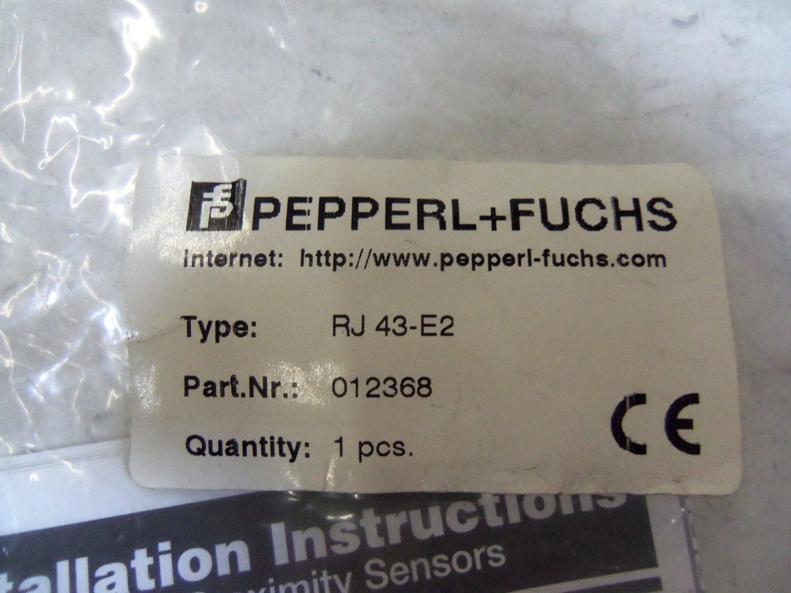 PEPPERL+FUCHS RJ 43-E2 *NEW IN BAG*