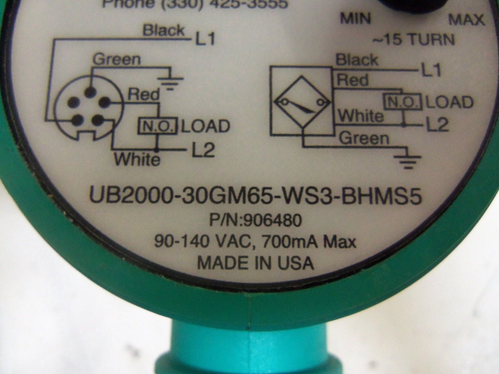 PEPPERL+FUCHS UB2000-30GM65-WS3-BHMS5 ULTRASONIC SENSOR *NEW NO BOX*