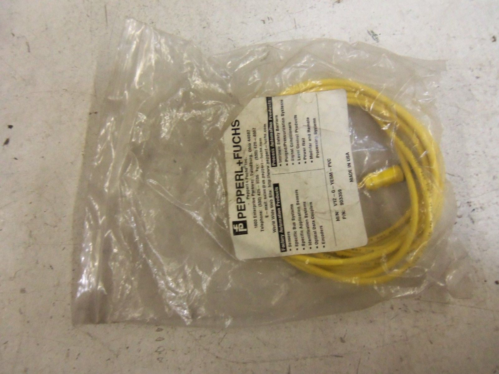 PEPPERL+FUCHS   V12-G-YE5M-PVC PROXIMITY SENSOR