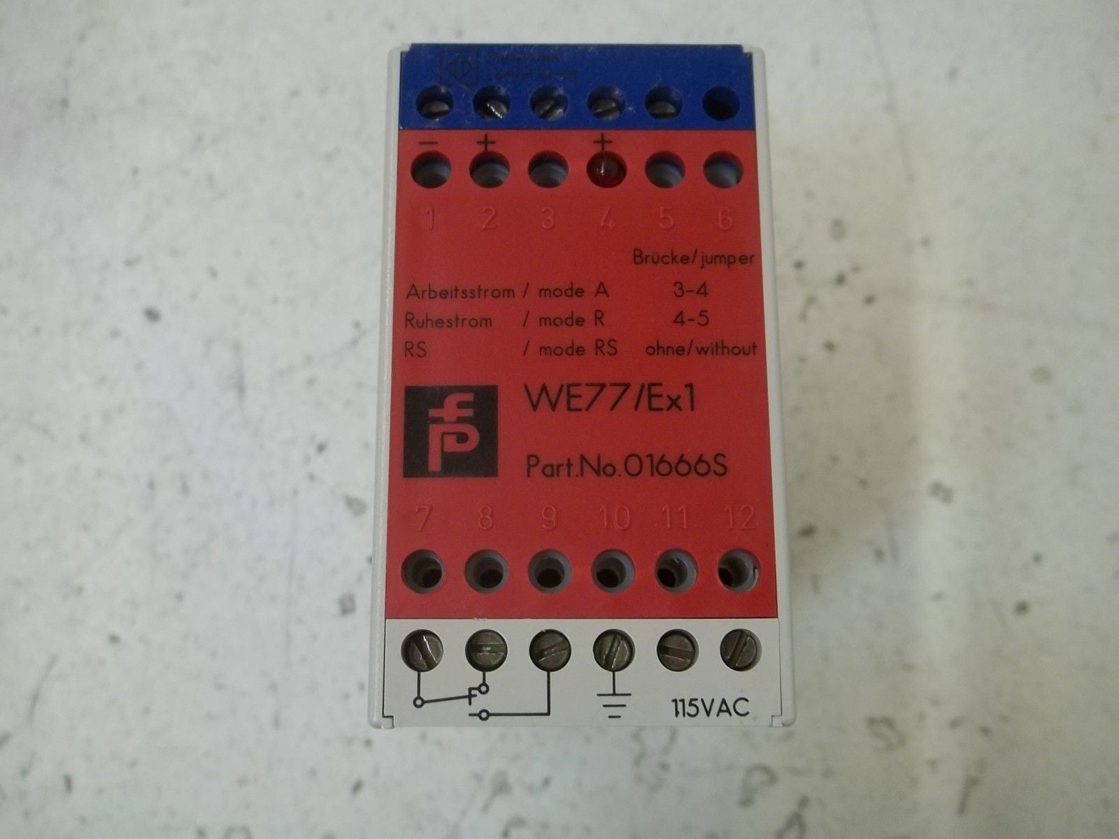 PEPPERL+FUCHS WE77/EX-1 01666S 115VAC *NEW IN BOX*