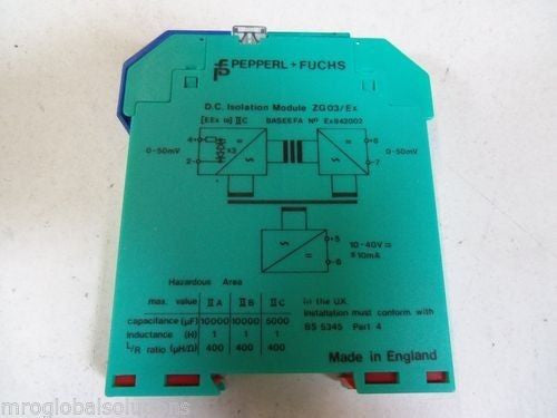 PEPPERL+FUCHS ZG03/Ex *NEW NO BOX*