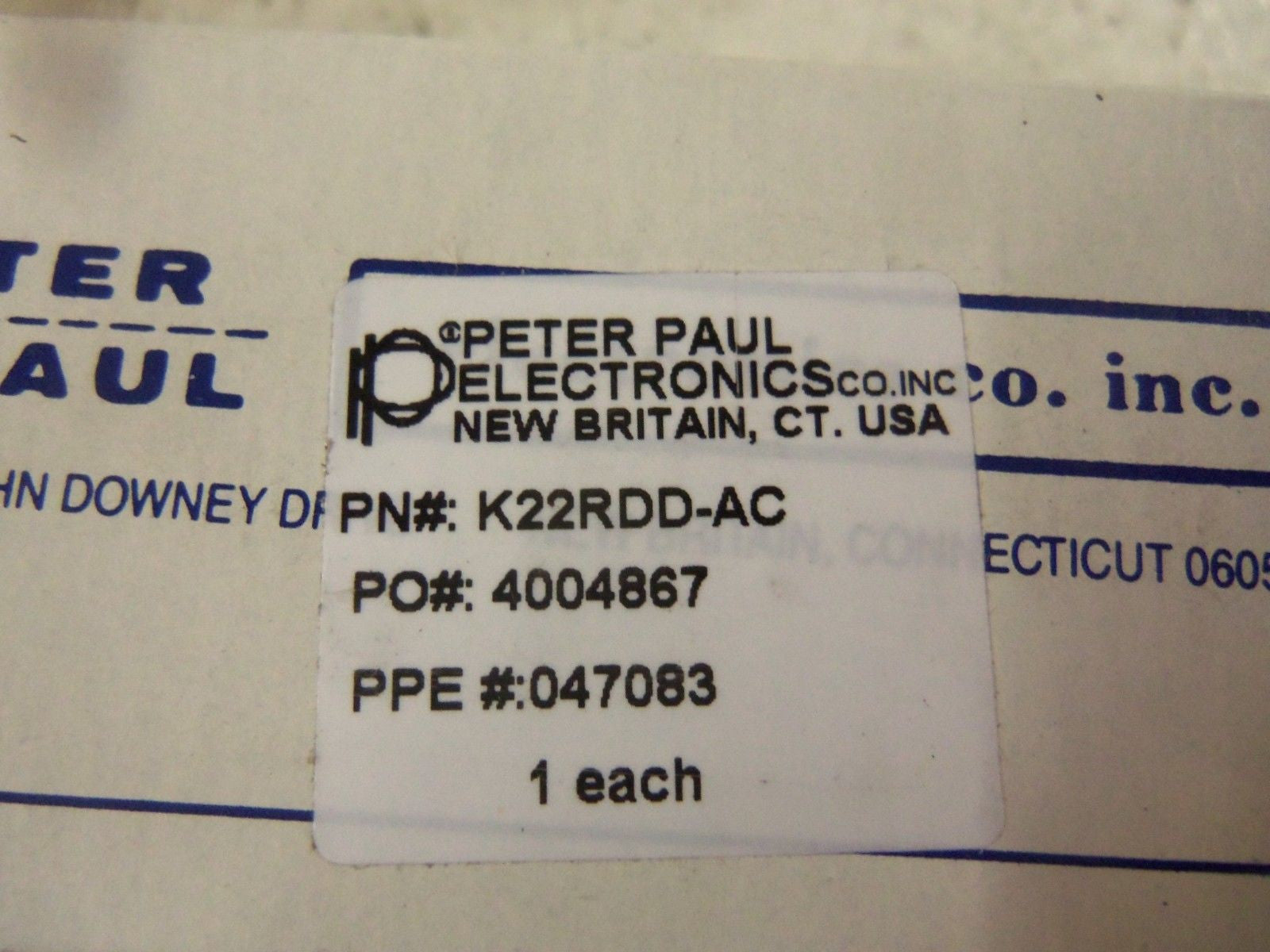 PETER PAUL SOLENOID VALVE KR22RDD-AC *NEW IN BOX*
