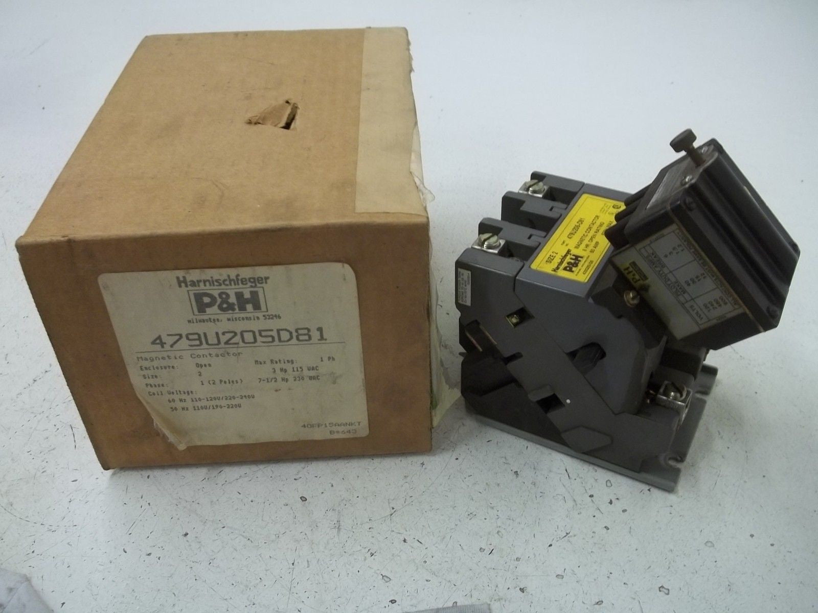 P&H 479U205D81 MAGNETIC CONTACTOR *USED*