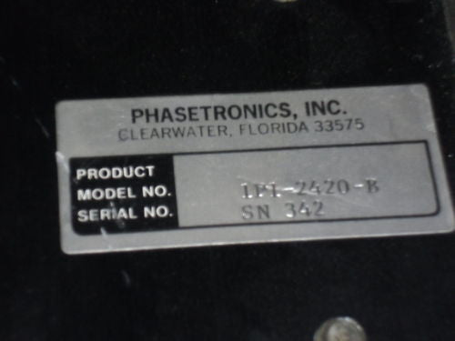 PHASETRONICS 1P1-2420-B *USED*