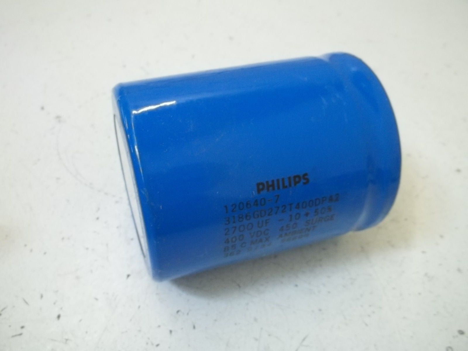 PHILIPS 120640-7 3186GD272T400DPA2 CAPACITOR 2700UF 400VDC *USED*