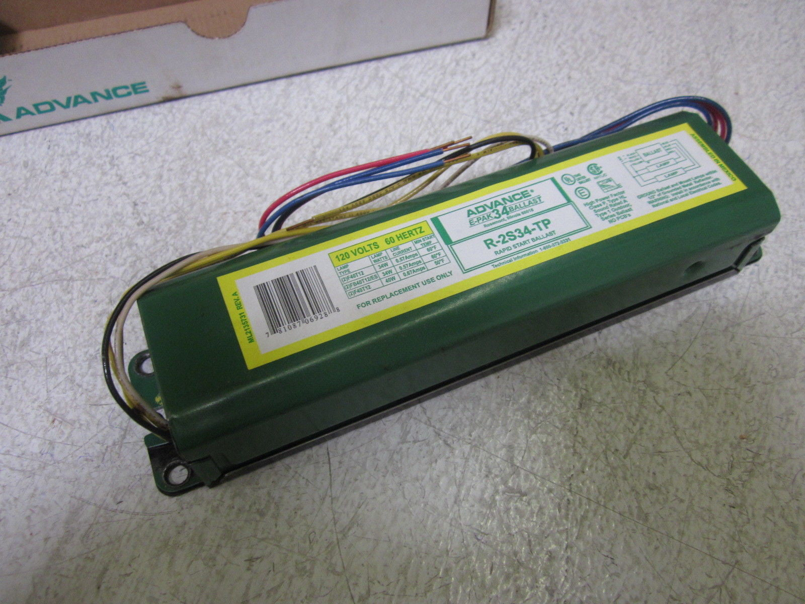 PHILIPS ADVANCE R-2S34TP 120V *NEW IN BOX*