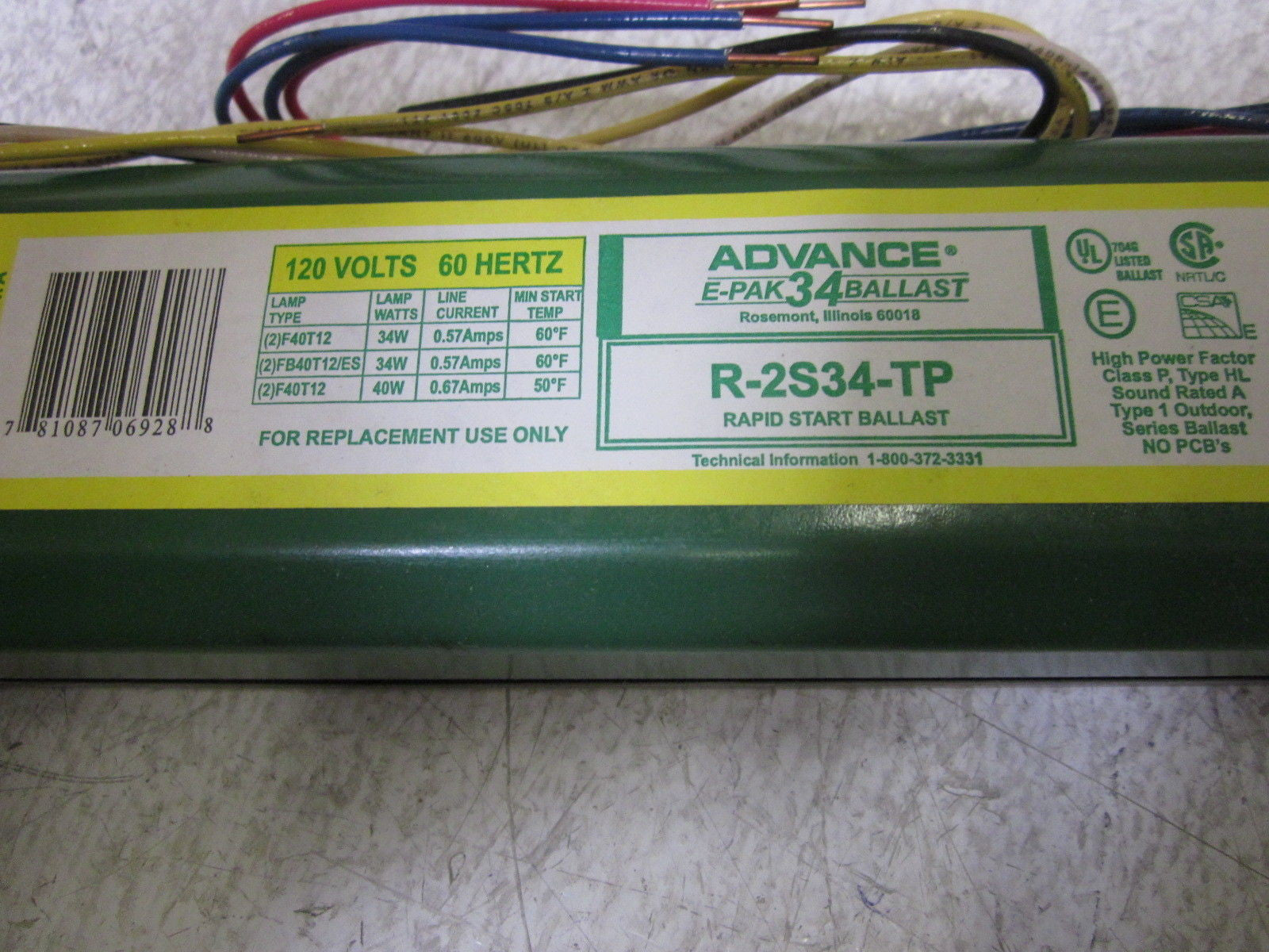PHILIPS ADVANCE R-2S34TP 120V *NEW IN BOX*
