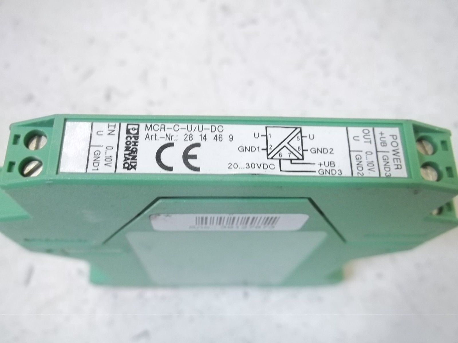 PHOENIX CONTACT MCR-C-U/U-DC ISOLATION AMPLIFIER *USED*