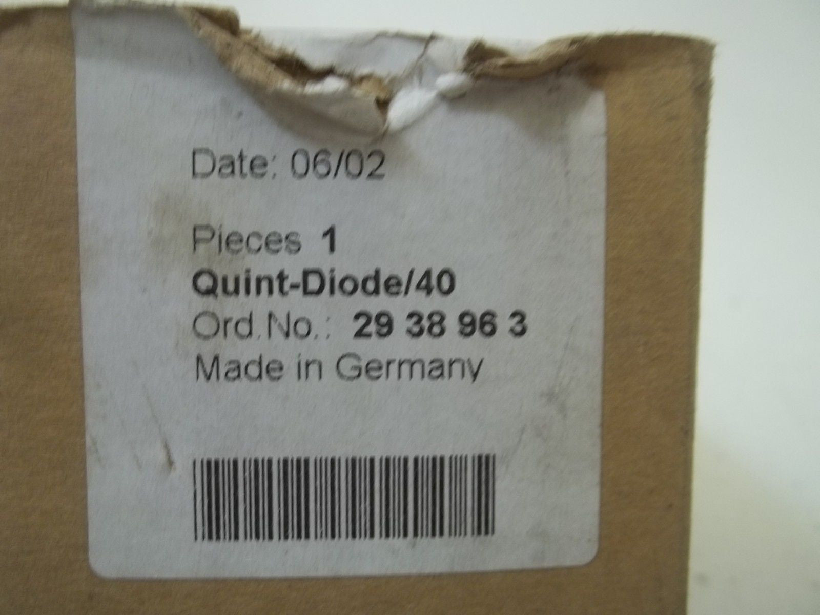 PHOENIX CONTACT QUINT-DIODE/40 REDUNDANCY MODULE *USED*