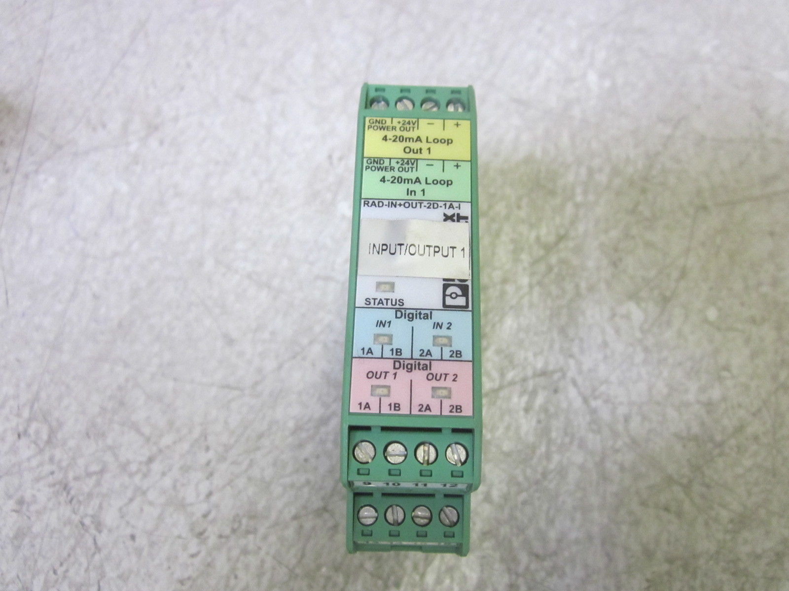 PHOENIX CONTACT RAD-IN+OUT-2D-1A-1 EXTENSION MODULE *USED*