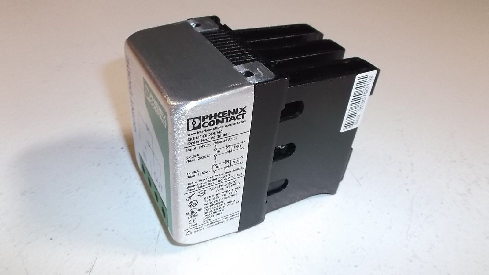 PHOENIX CONTACT REDUNDANCY MODULE QUINT-DIODE/40 *NEW IN BOX*