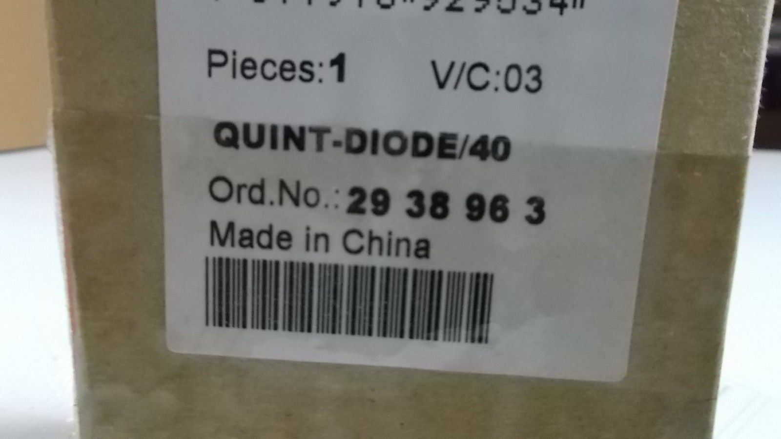 PHOENIX CONTACT REDUNDANCY MODULE QUINT-DIODE/40 *NEW IN BOX*