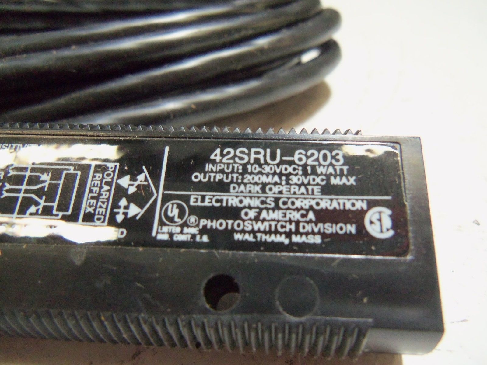 PHOTOSWITCH 42SRU-6203 PHOTOELECTRIC SENSOR *USED*