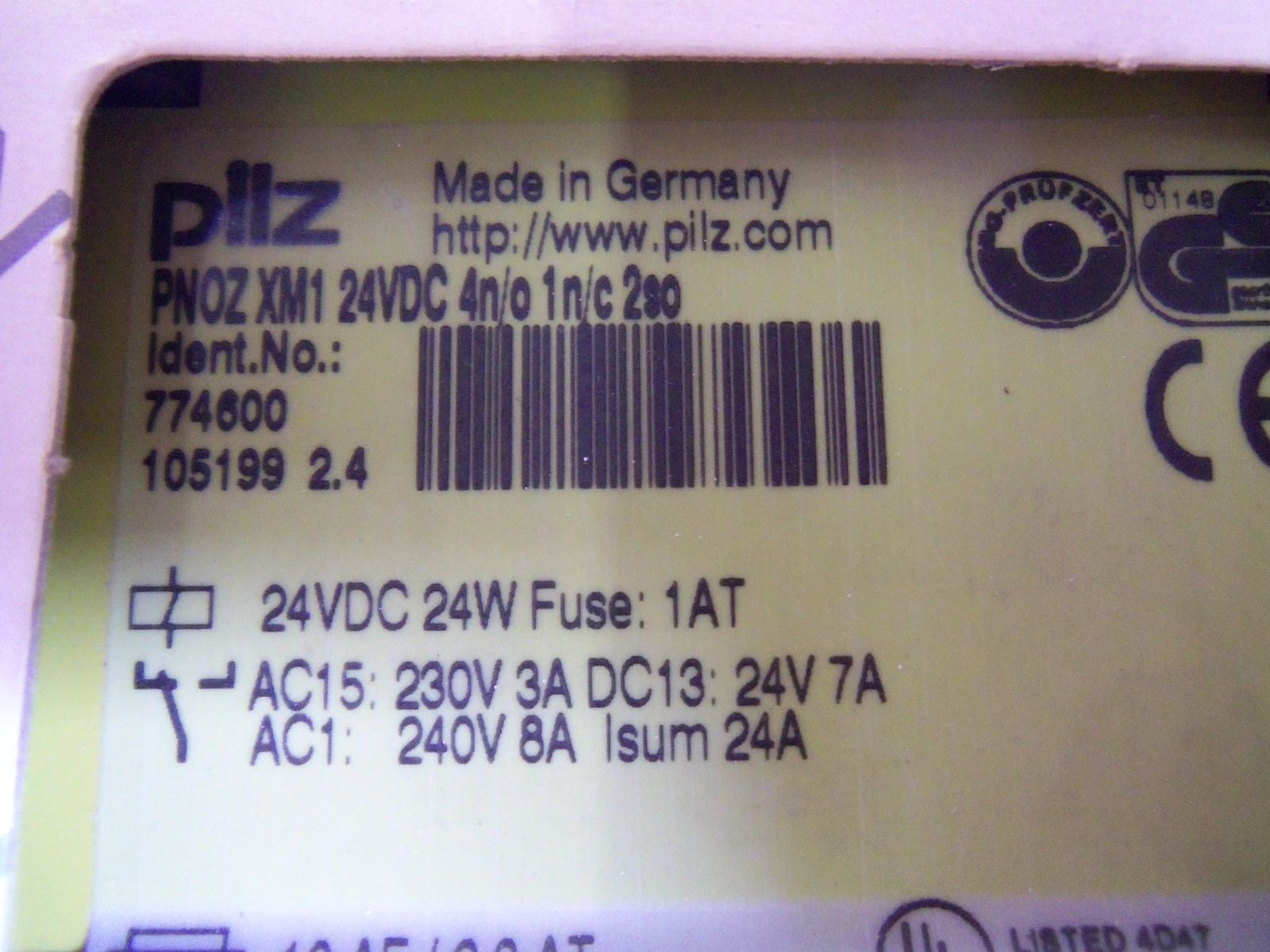 PILZ PN0Z XM1 24VDC 4n/o 1n/c 2so *NEW IN BOX*