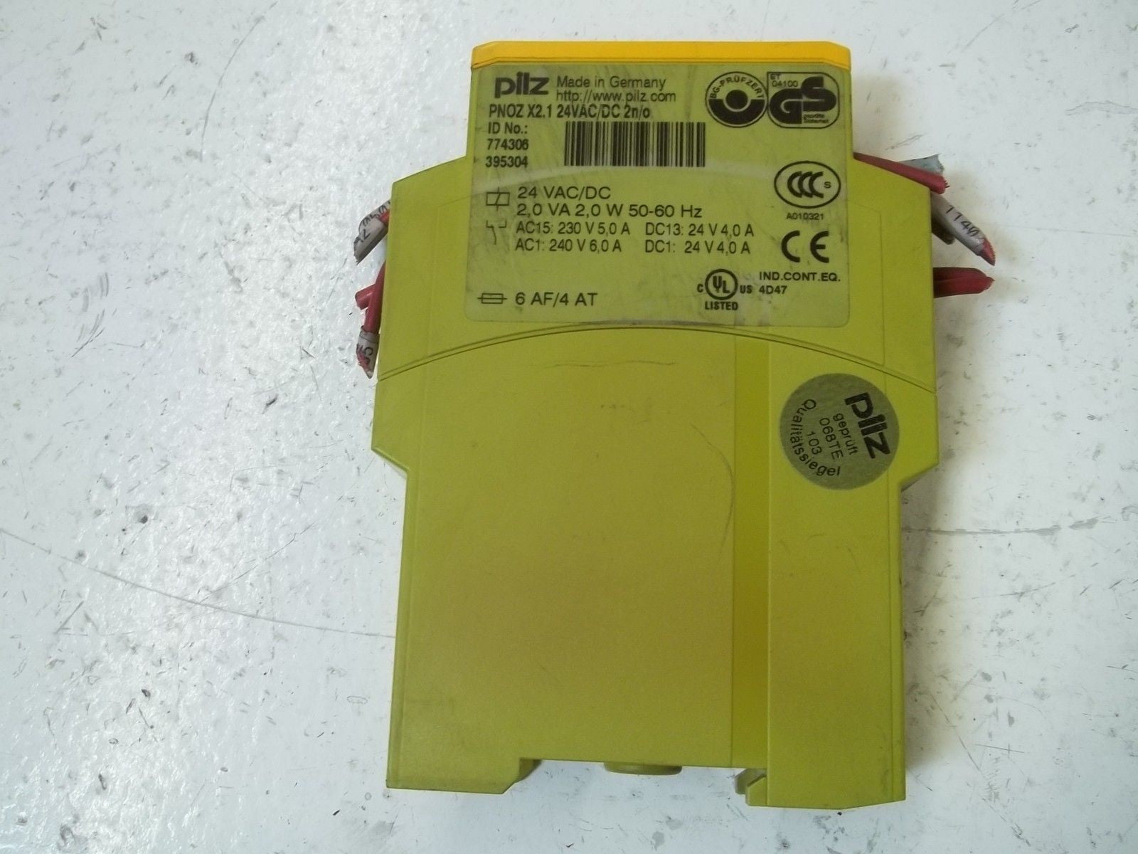 PILZ PNOZX2.124VAC/DC2n/o 774306 SAFETY RELAY *USED*