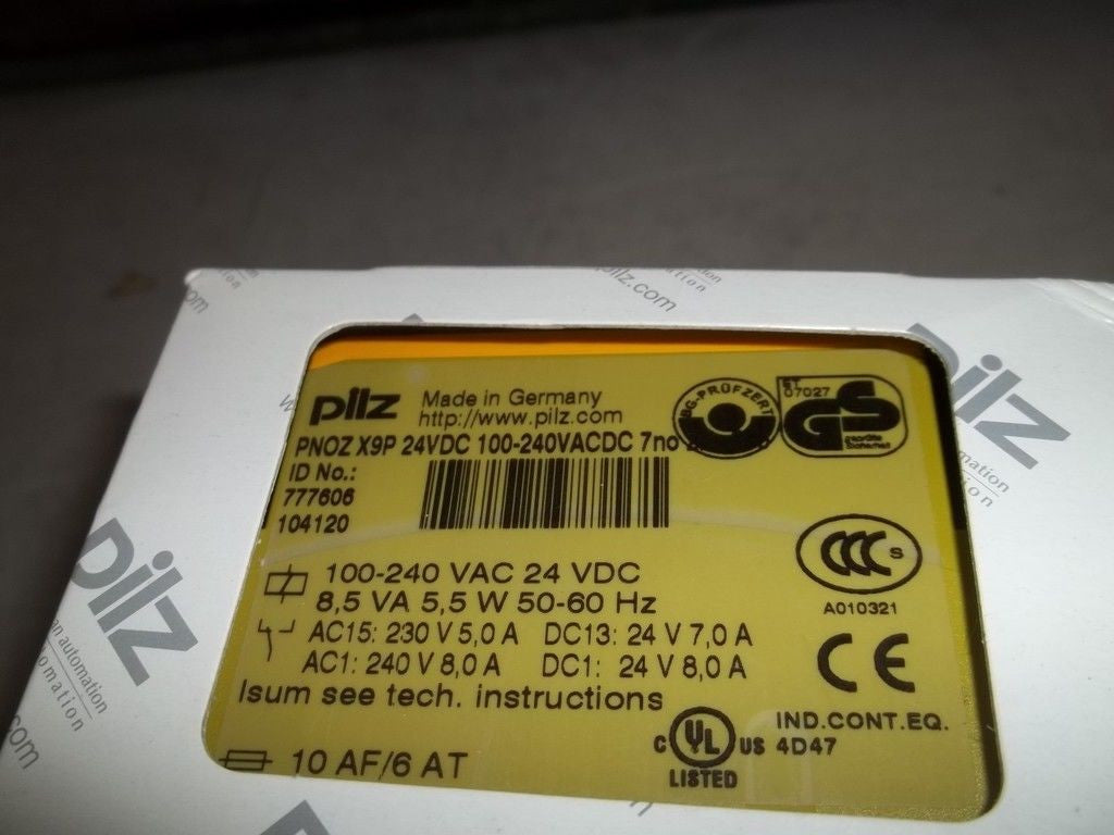 PILZ PNOZX9P24VDC100-240VACDC7no *NEW*