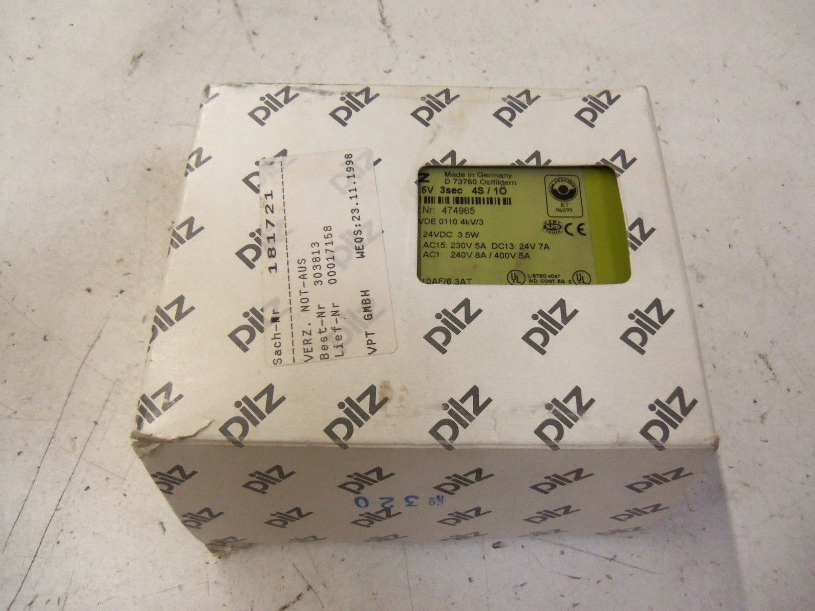 PILZ PZE5V3SEC4S/1O *NEW IN BOX*
